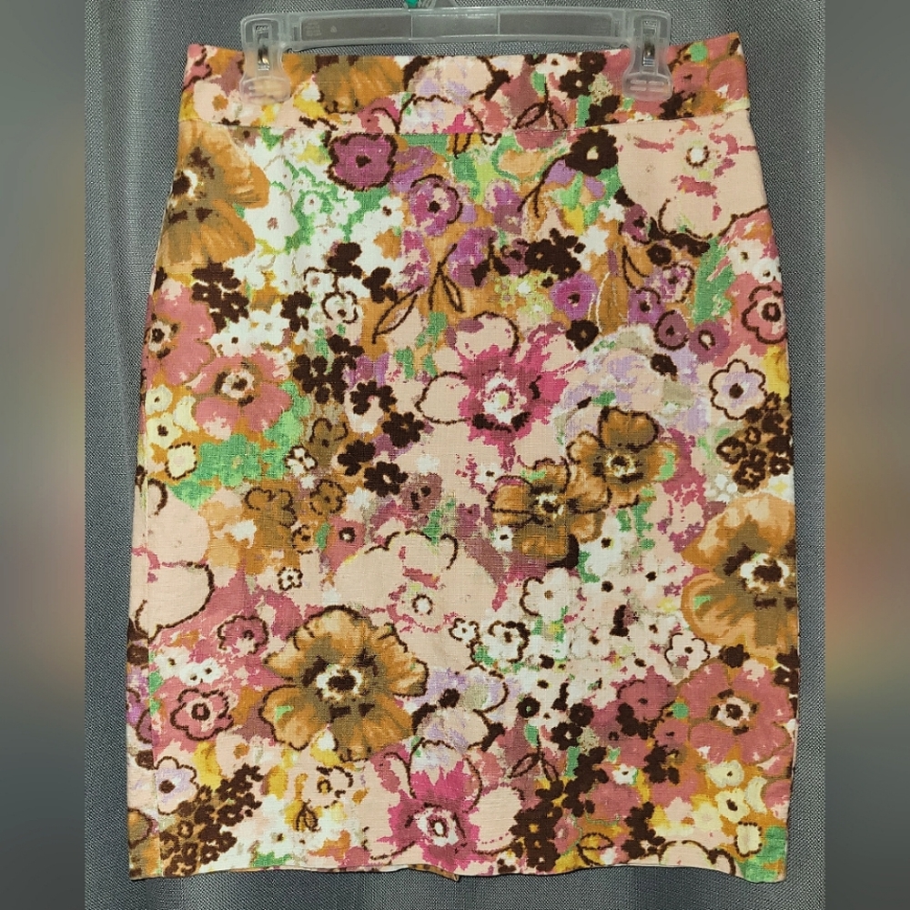 J Crew cotton Floral skirt. Size 6